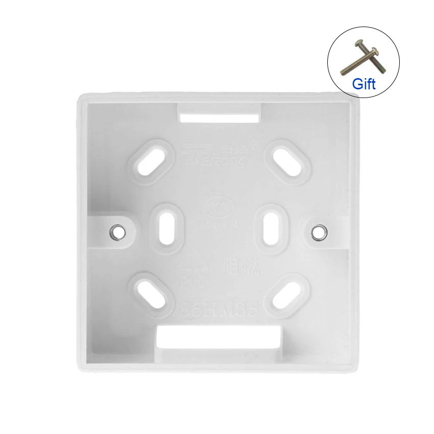 

Wall Mounted Junction Box for Thermostat Temperature Controller and Switch White Color Installation Box PVC Material 86*86mm