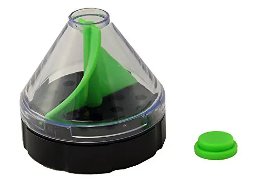 

New 1pcs Tobacco Spice Herb Grinder - For Smoking Pipe Smoke (Funnel Shape Transparent Bottom)