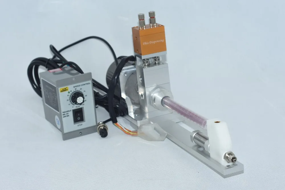 Electric stirring ab double liquid dispensing valve to enhance suction