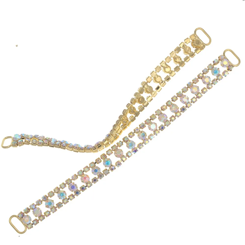 

145mm Rhinestone Chain Connectors Crystal Swimming Wear Bikini Decoration Crafts Diy Accessories Crystal Rhinestone Brass Buckle