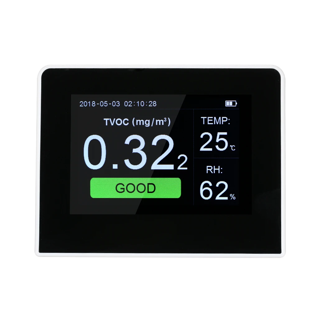 JIABAN Detector digital de CO2 port/átil PM2.5 Temperatura Humedad Monitor de Calidad del Aire NDIR