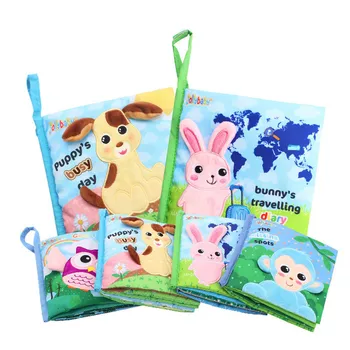 

2017 high quality Kids Animals Soft Cloth Baby Intelligence Development Learn Picture Cognize Book 16*15.5cm