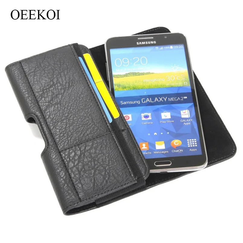 Oeekoi Stone Pattern Pu Leather Waist Belt Clip Pocket Pouch Phone
