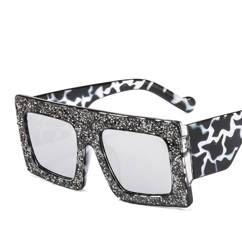 PAWXFB 2019 Famous Celebrity Diamond Oversized Men Women Sunglasses Fashion Square Sun Glasses Lunettes de soleil 400UV PAWXFB 2019 Famous Celebrity Diamond Oversized Men Women Sunglasses Fashion Square Sun Glasses Lunettes de soleil 400UV
