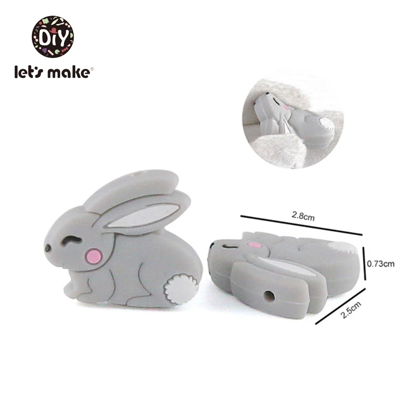 silicone mini rabbit pendant