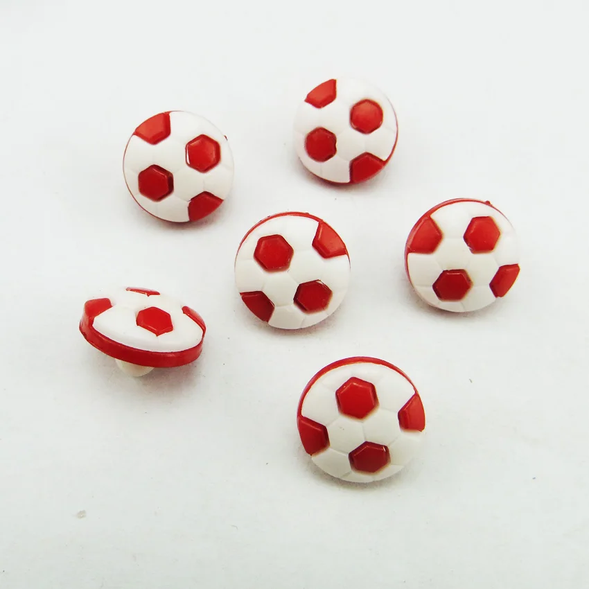 100 шт 13 мм Белый Черный Футбол Окрашенные Пластиковые кнопки пальто сапоги швейная одежда аксессуар P-177 - Цвет: Red