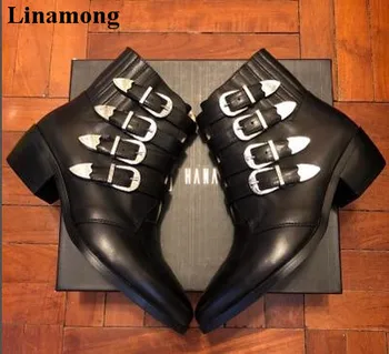 

Spring Autumn New Arrival ankle Boots Pointed toe with button decoration square Heels Boots comfortable Women Boots