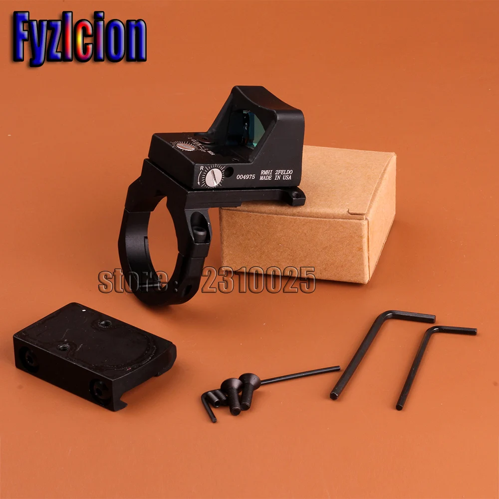 Fyzlicion الثلاثية الأبعاد الترا البسيطة صغيرة RMR منظر نقطة حمراء 20 ملليمتر ويفر السكك الحديدية و RM38 قاعدة تثبيت حلقة للصيد الادسنس