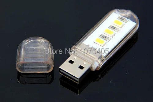 

1pc free shipping high bright Mini USB light 3 LED USB Light Computer Lamp two colors for Notebook PC Laptop ww cm