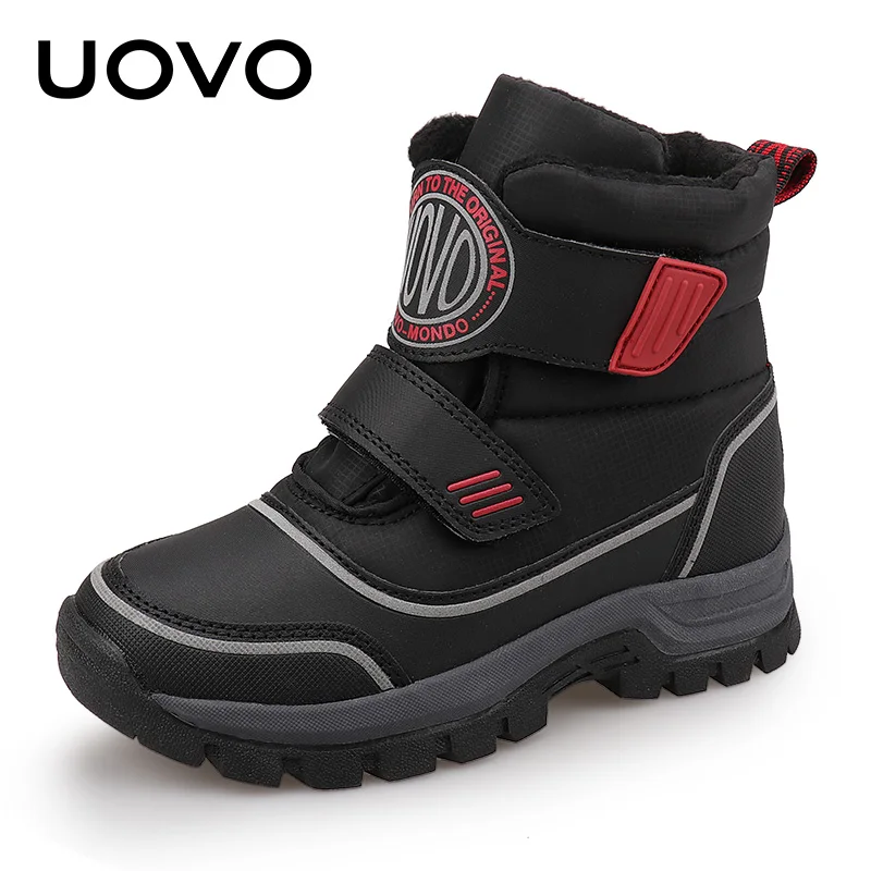 UOVO 2020 новые детские модные ботинки с застежкой на липучке спортивная детская