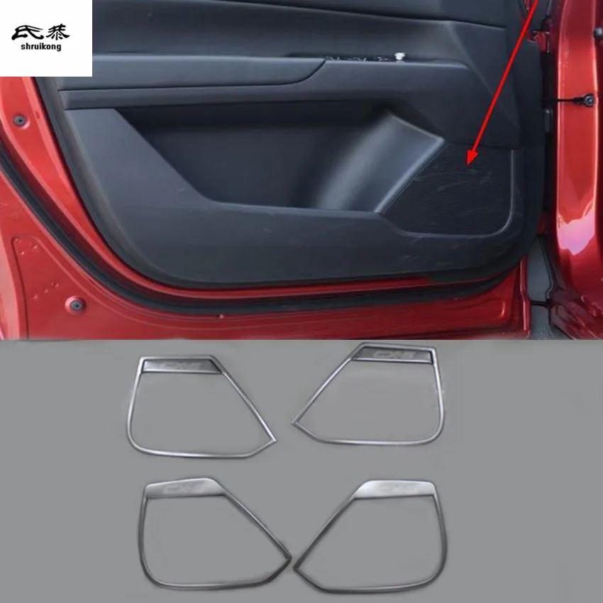 

4pcs/lot Car sticker stainless steel car door speaker decoration cover for 2017 2108 2019 Mazda CX-5 CX 5 CX5