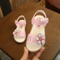 Детская обувь для девочек 2019 новый летний женский ребенок сандалии для девочек цветок принцесса обувь для девочек модные сандалии на