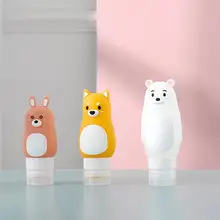 Мультяшный мини Силиконовый гель портативный диспенсер для мыла дорожный флакон для шампуня 50 мл 70 мл 90 мл бутылка для жидкого мыла милые формы животных