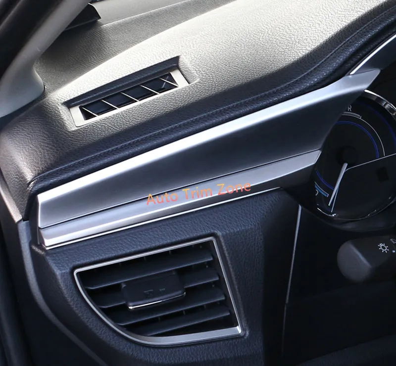 Интерьер 4 шт. ABS Матовый передний центр приборной панели Накладка для Toyota Corolla E170- левый руль