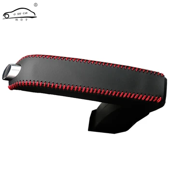 

Genuine Leather Hand Brake Cover Protective Sleeve For Ford Mondeo Mk4 2007-2012 Black (Red line Stitching)