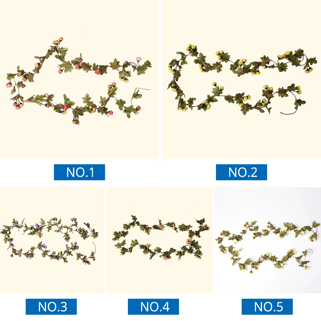 1pcs Rattan Silk Artificial Flowers High Quality European Style Vivid Rose Flowers for Wedding Home Fence Spring Decor DIY Craft