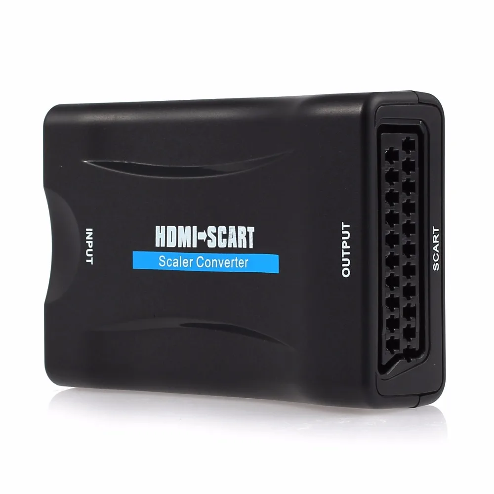 ESYNiC Алюминий 4 к HDMI конвертер/переходник в SCART HDMI вход SCART выходной адаптер композитный видео HD стерео аудио адаптер для SKY HD