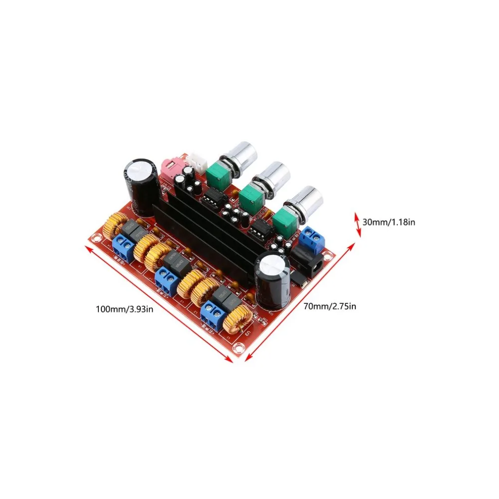 Новая версия высокое Мощность усилители двойной чип TPA3116D2 50Wx2 + 100 W 2,1 путь цифровой сабвуфера усилителя звука доска