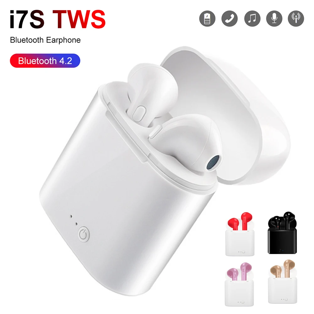 

1 pair i7s tws Mini Bluetooth Earphone Wireless Earphones With Charge Box with mic For iphone huawei xiaomi for all smart phone