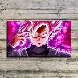 Холст Картина в рамке 1 шт. аниме Dragon Ball Гоку плакат принты Супер Saiyan Роза фотографии домашний Декор Гостиная стены книги по искусству