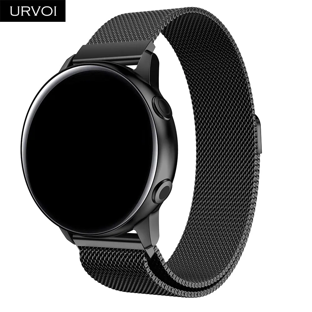 URVOI Миланская петля ремешок для Galaxy Watch активный ремешок нержавеющая сталь магнитная пряжка Высокое качество Прочный запястье 42 46 мм