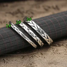 S925 стерлингового серебра ремесло ювелирные изделия ручной работы в стиле ретро тайский серебряный браслет, чтобы дать девушке подарок браслет Открыть Ende Для мужчин и Для женщин