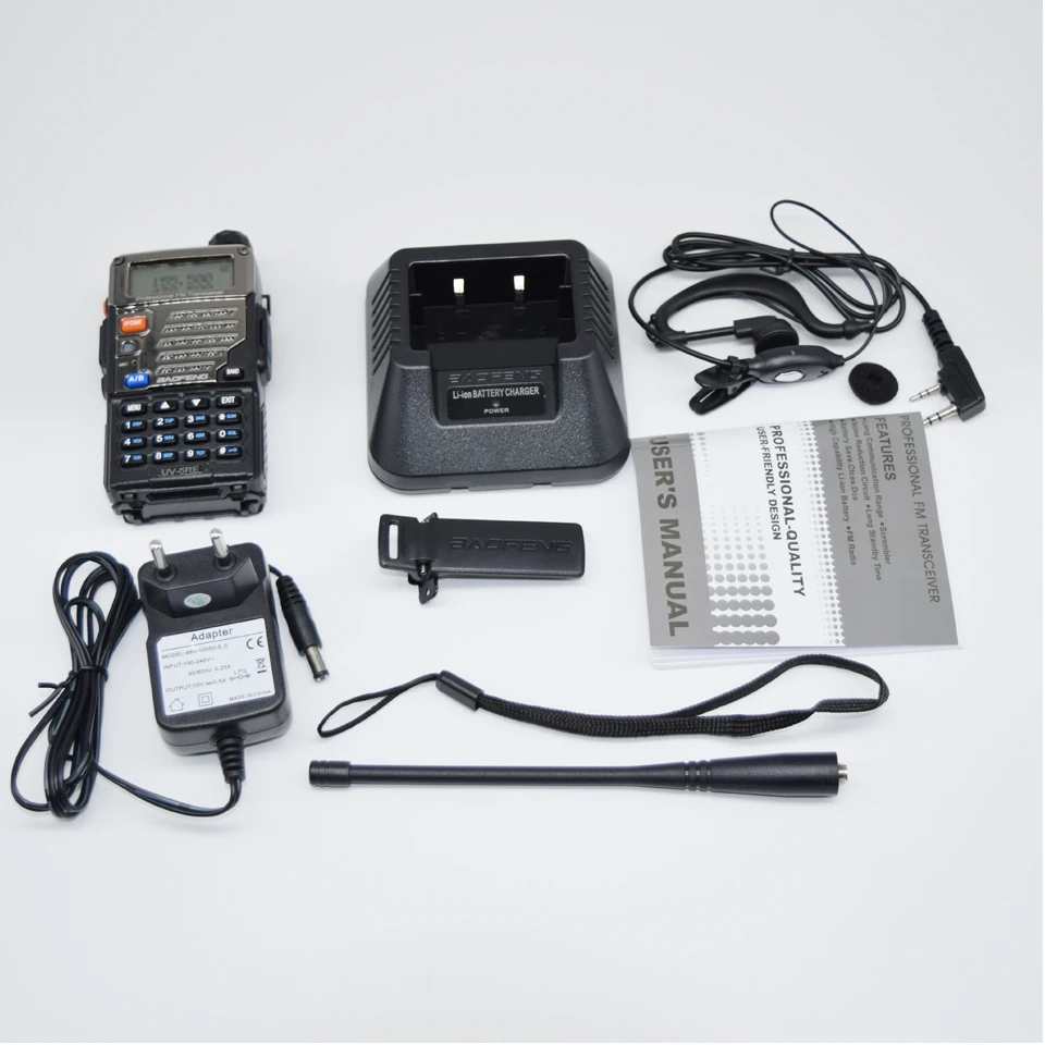 Портативная рация Baofeng UV 5RE Plus двухдиапазонный двухсторонний радиоприемник Pofung 5