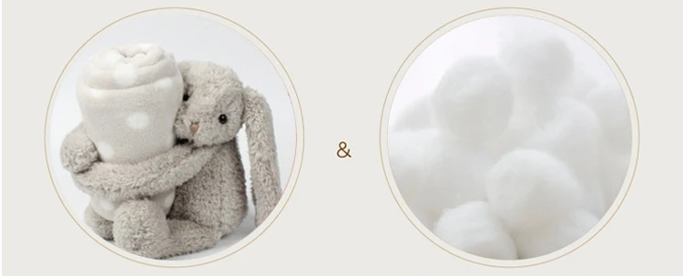 Baby Towels Cartoon Rabbit Plush Toy Doll Saliva Towel Comforter Appease Stuffed Bunny Rattles Toy for newborn gift High Quality (11)