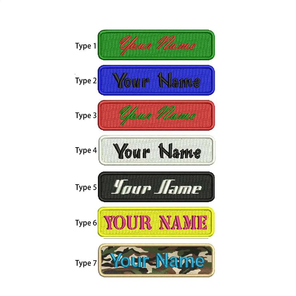 

7 Colors 10 Pcs Customized Personalize Patch Custom Name Military Patches Handmade Embroidery Text Letters clothing patches
