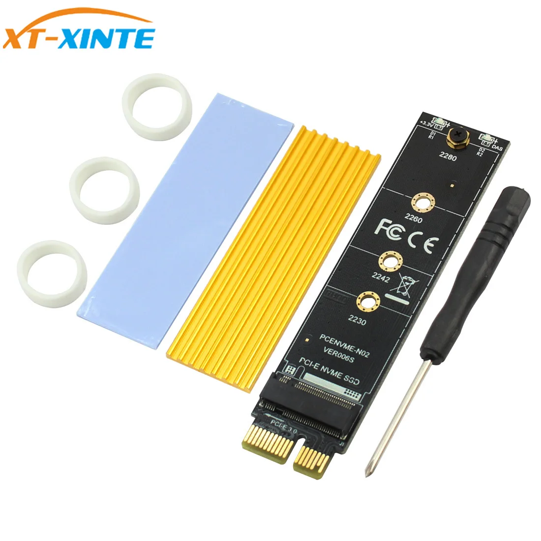 PCI E Express 3 0 X1 для M.2 M ключ Интерфейс NVMe SSD переходная карта адаптер радиатора 2230 2242