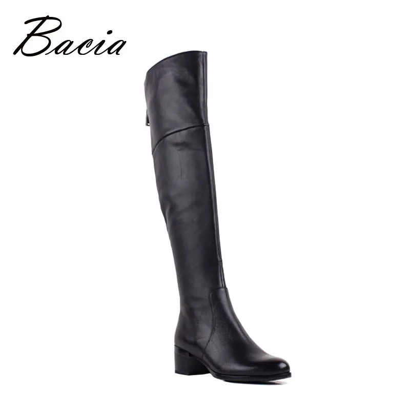 Bacia marca botas de cuero de otoño invierno botas de piel de oveja de  tacón medio botas genuinas suaves zapatos de felpa cortos VB079|sheepskin  shoes|women boots autumnboots autumn - AliExpress
