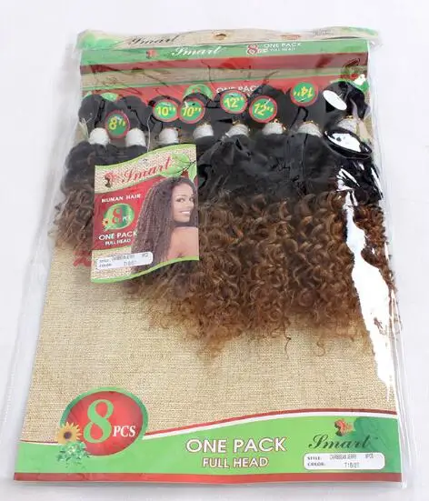 8 Связки черный Для женщин парики бразильский странный вьющиеся волосы Ombre бордовый свободные волосы волна 8 шт. Класс 6a Малайзии прическа - Цвет: 1B/27HL