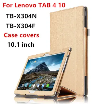 

Case For Lenovo Tab 4 10 TB X304L Protective Cover Smart Leather Tab4 10 TB-X304F L Cases 10.1"Tablet PU Protector Sleeve Covers