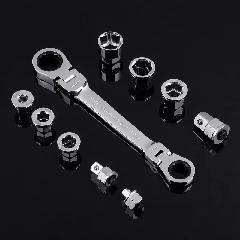 

10PCS Socket Wrench Combination Tool Ratchet Handle Wrench Spanner Set of Hardware Car Repair Hand Tools CR-V