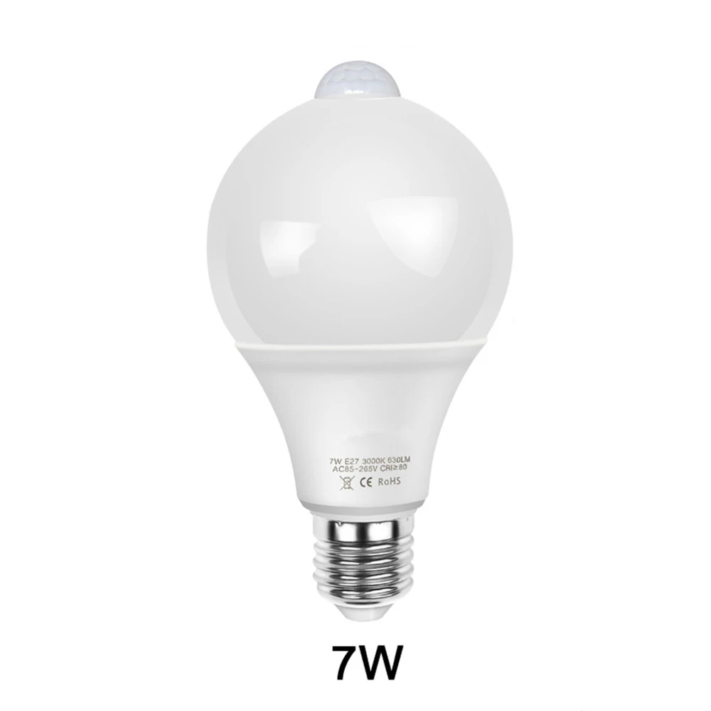

7W LED Smart Infrared Human Sensor Bulb 85-265V E27 Dusk to Dawn Light Bulb Day Night Light Motion Sensor Lamp Home Lighting