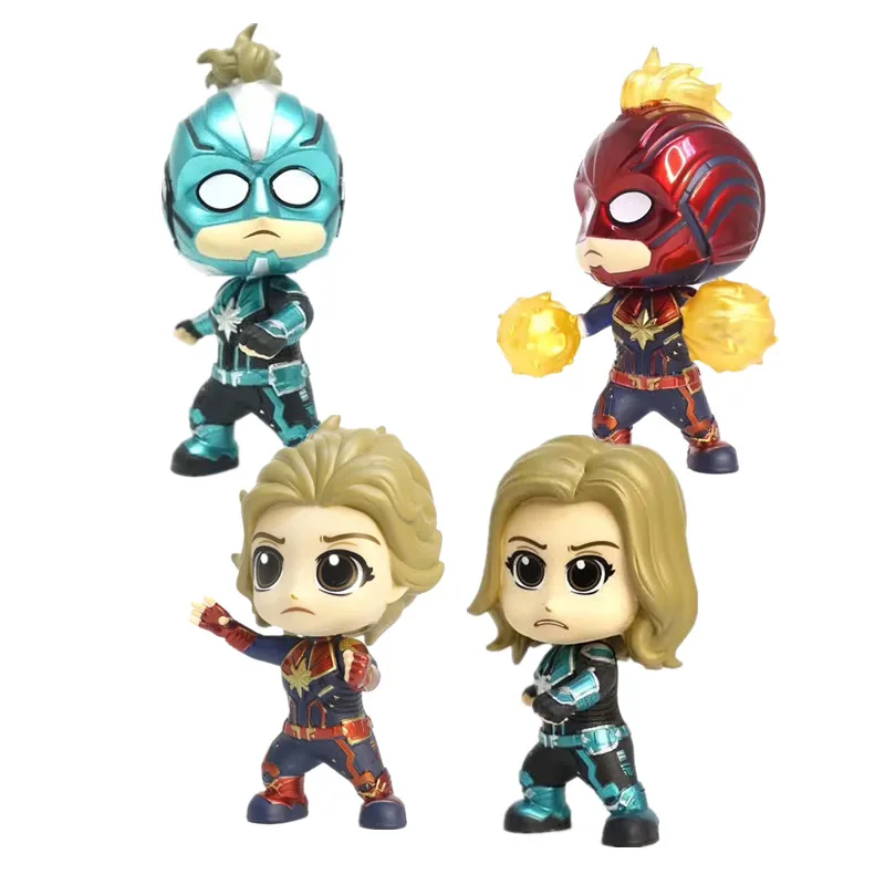 10 см Мстители: Endgame4 капитан Марвел горячие игрушки cosbaby украшение автомобиля