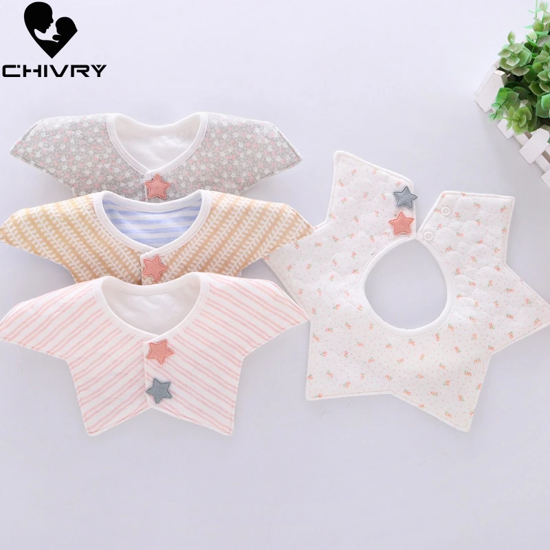 

Chivry 100% Cotton Baby Bibs Newborn Bavoir Bandana Soft Round 360 Degree Rotating Baby Bib Burp Cloths Boys Girls Feeding Scarf