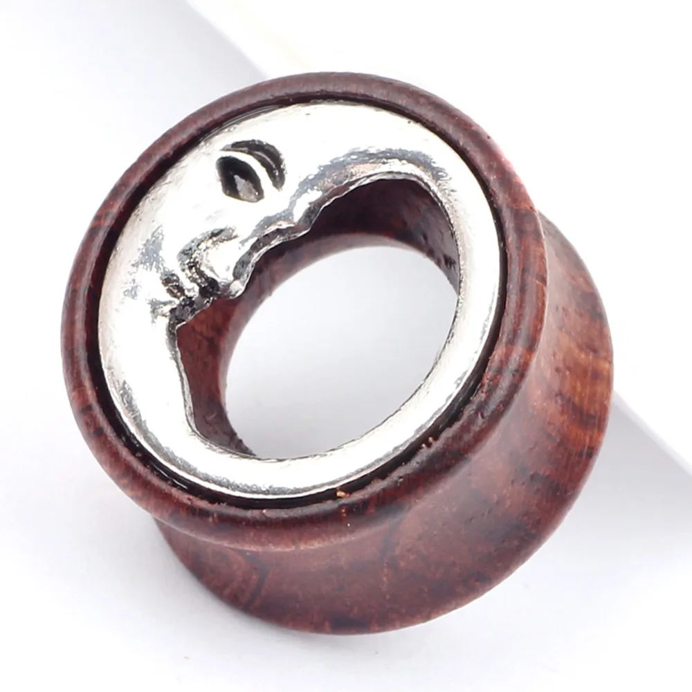 Moon Ear Expander Body piercing Jewelry Wood Spiral Flesh Tunnel Ear