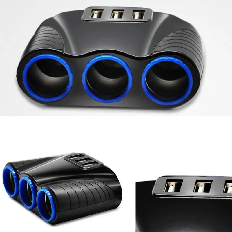 

Multi Function Three USB 12V Car Cigarette Lighter Socket Splitter