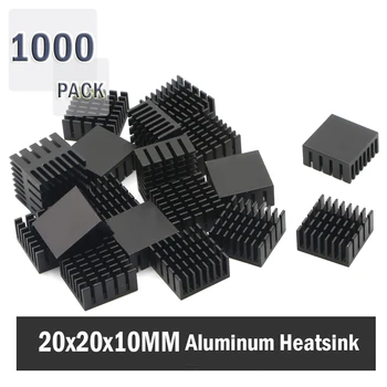 

1000Pcs Gdstime 20x20x10mm Aluminum Heatsink with 3M Tape Conductive Adhesive 20mm 2cm For LED VGA CHIP Transistor