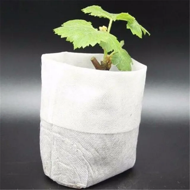 Whism 100pcs Seed Nursery Pots Seedling Raising Bags Non Woven Whism 100pcs Seed Nursery Pots Seedling Raising Bags Non Woven Flower Planters Planting Pot