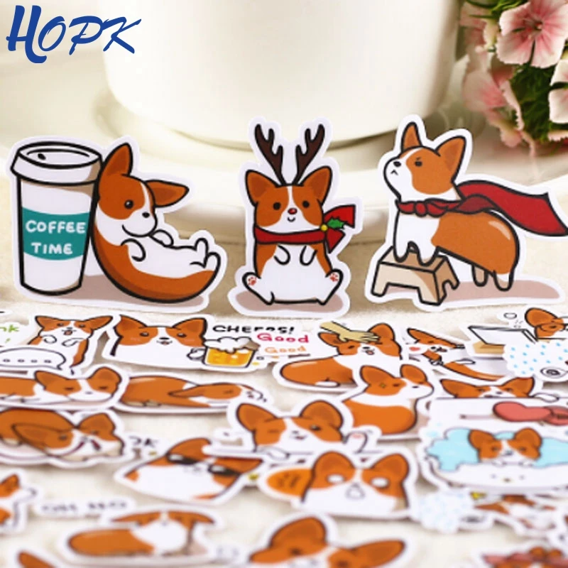 

39 Pcs/Pack Kawaii Coco dog Decoracion Bullet Journal Stickers Cute dog Shiba Stickers Scrapbooking Stationery School Supplies