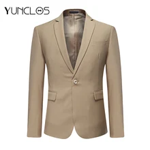 YUNCLOS мужские классические пиджаки свадебное платье-пиджак и брюки Slim Fit One Button блейзеры мужской костюм блейзеры куртки