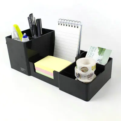  Korean Fashion Desk Pen Holder Office Desk Organizer Pencil Holder Quality Plastic Stationary Holde