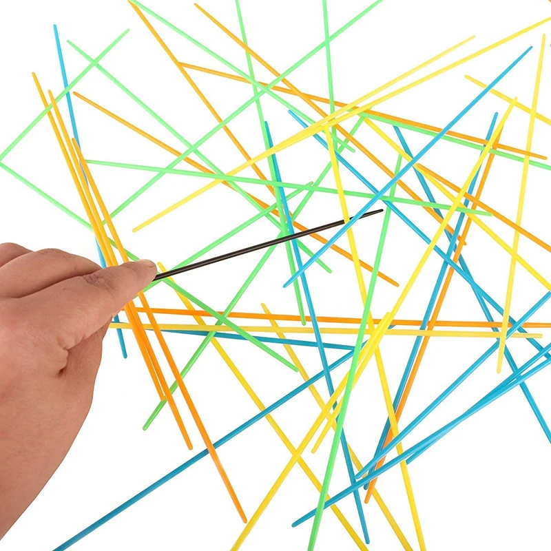 100pcs/set Team Party Game Pick-Up Sticks Game With Dice Classic Desktop Game Multicolor New Design Pick-Up Sticks Game Toys
