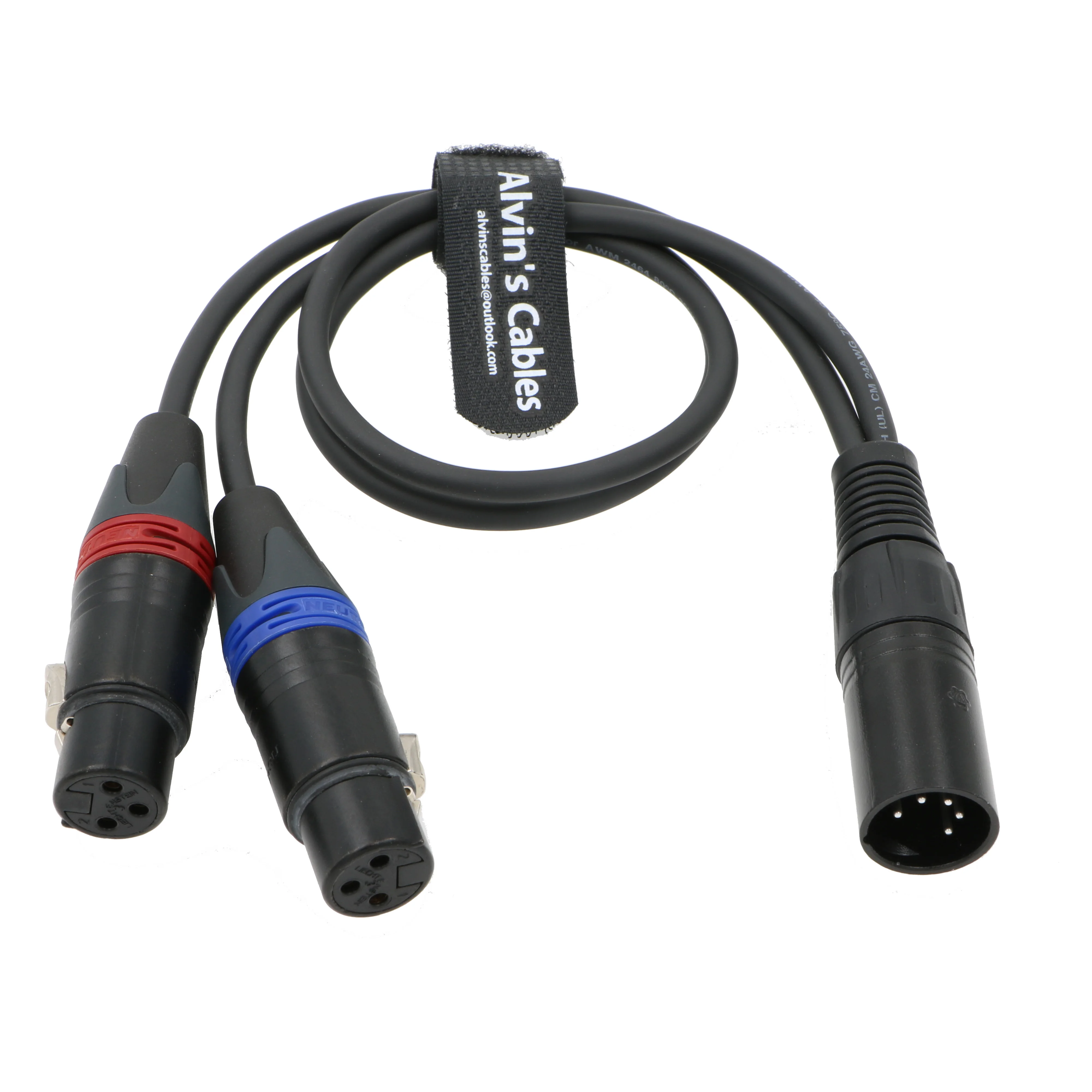 Alvin's Cables BNC Maschio a 5 Pin Maschio Angolo Retto Timecode Cavo per ARRI Alexa Mini Sound Devices Zaxcom 1M
