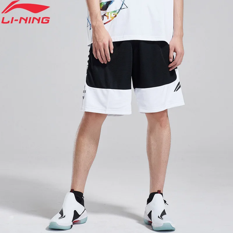 Li Ning мужские шорты BAD FIVE для соревнований по баскетболу свободные дышащие