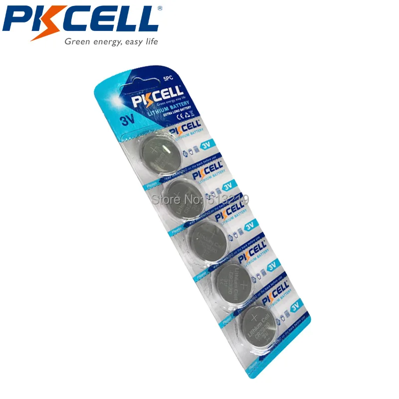 

5Pcs/Card CR2320 DL2320 2320 3V 130mah Lithium Button Coin Battery DL2320 Cell Batteries