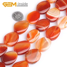 Натуральный Овальный Красный Зеленый Синий полосчатый Агат бусина, натуральный камень свободный бисер «сделай сам» для изготовления ювелирных изделий прядь 15 дюймов