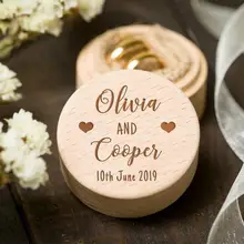 Индивидуальные свадебные кольца коробка на заказ деревянная коробка невеста жених Подставка для ювелирных изделий Свадебные валентинки деревянные кольца шкатулка поставки